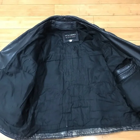 VTG Wilson’s Harley Davidson Owners Group Patches Leather Jacket - Picture 10 of 13